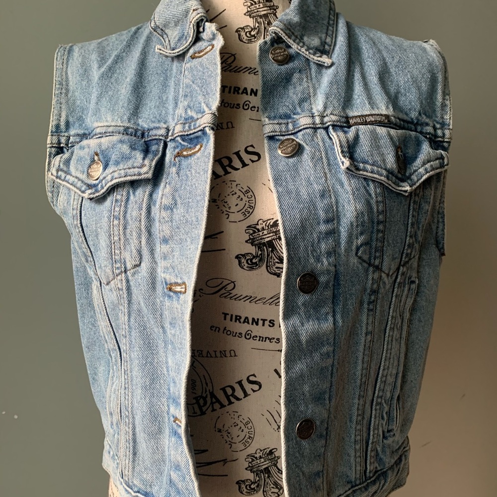 Harley Davidson Sleeveless Denim Vest